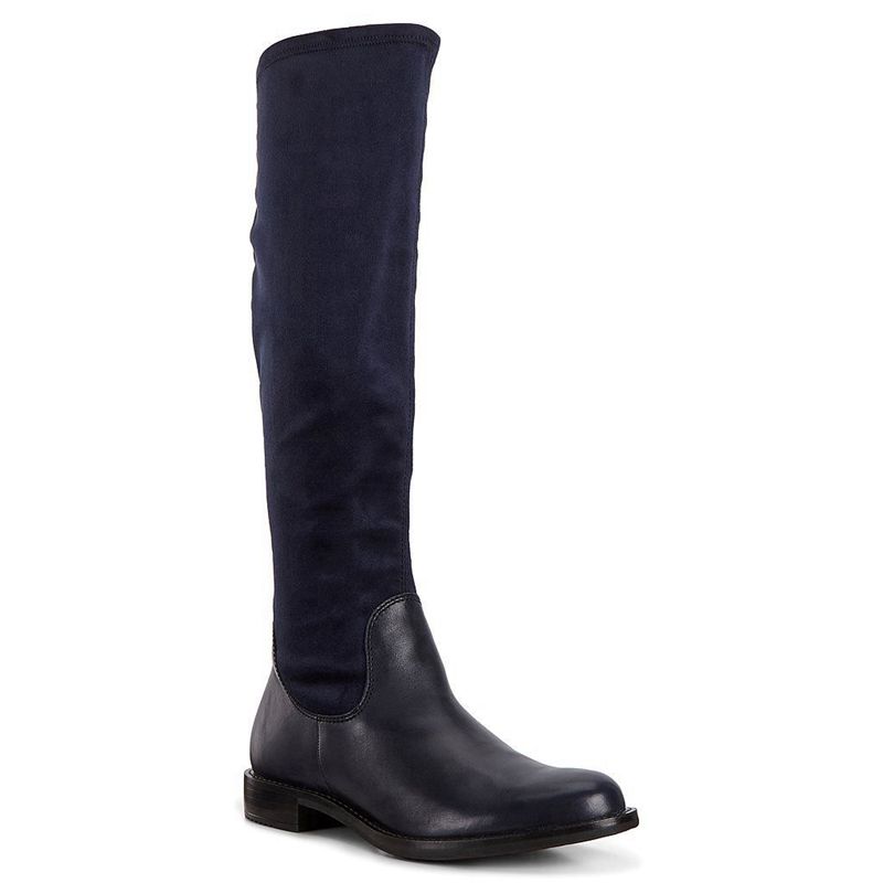 Women Boots Ecco Sartorelle 25 - Knee High Boots Blue - India RKGZPH817